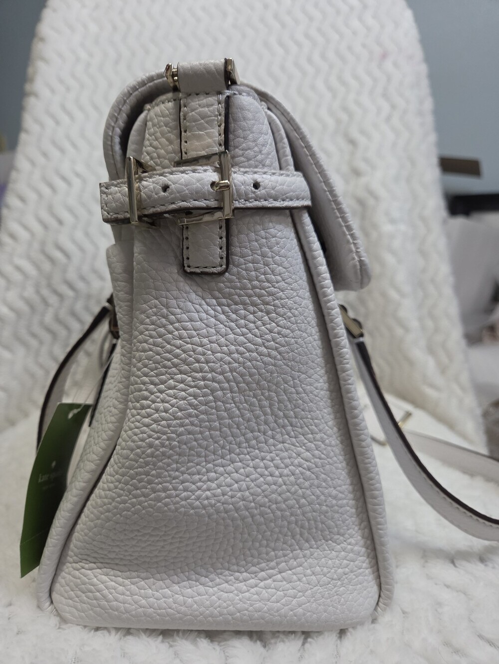 Kate Spade Bright White Leather Holden Satchel Crossbody - Picture 10 of 10